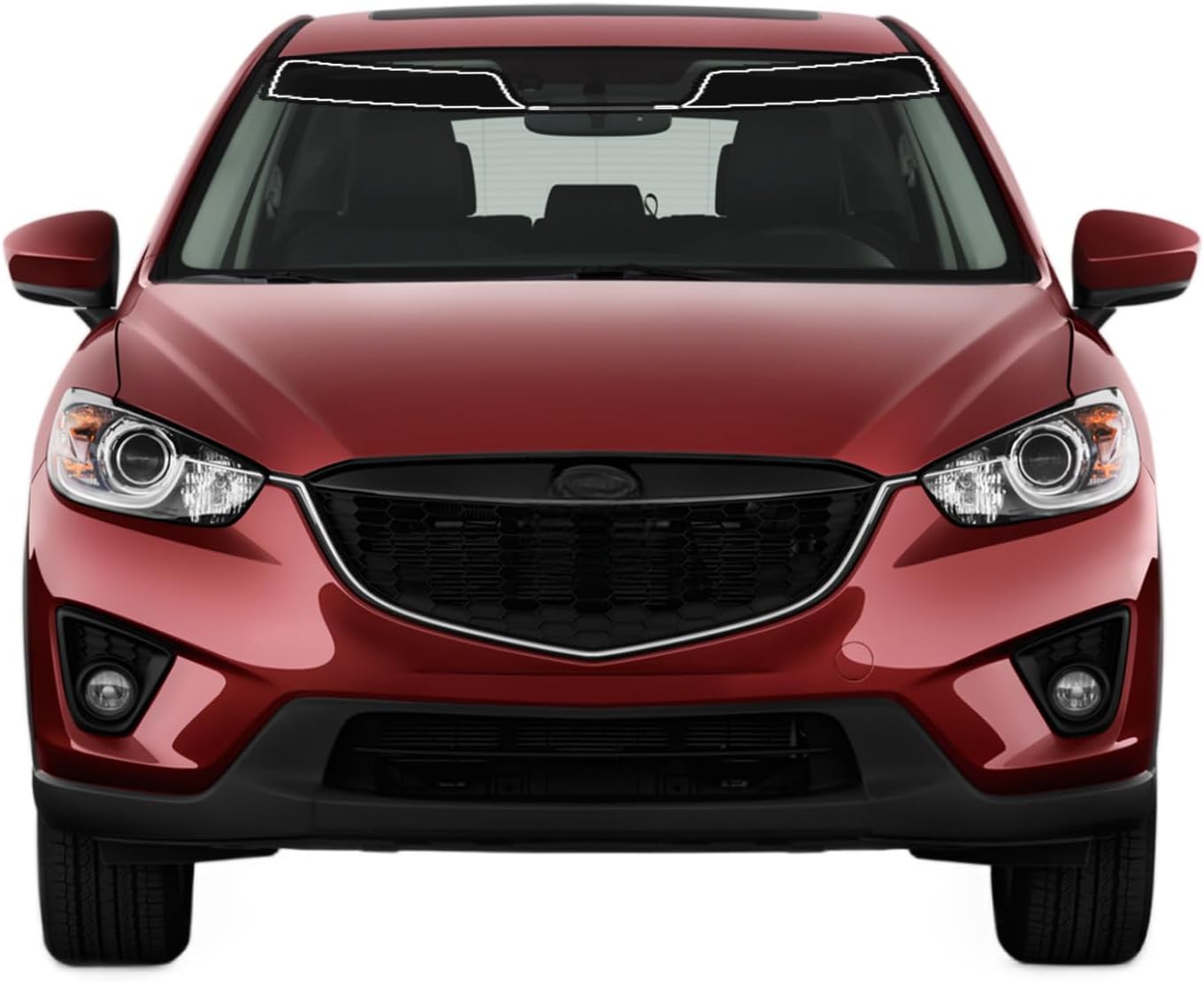 Precut Window Tint Film for Mazda CX 5 2013-2016 Windshield Strip 05% VLT 2Ply Anti-Shatter, UV Block, Privacy Protection, Easy Install, No Trimming Needed,Heat & Glare Reduction