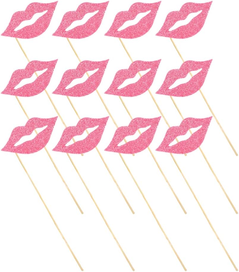 NUOBESTY 40sets Creative Lip Props for Party Photo Booth Unique Decorative Accessories for Weddings Birthdays and Festivals Fun Easy to Use Lip Decor Supplies