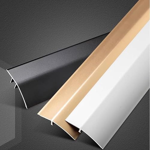 Miniatura 6 de HCZION Tiras de transición de elevación de 0.8 in, tiras antideslizantes de umbral de transición de piso, rampas de umbral de puerta de metal para