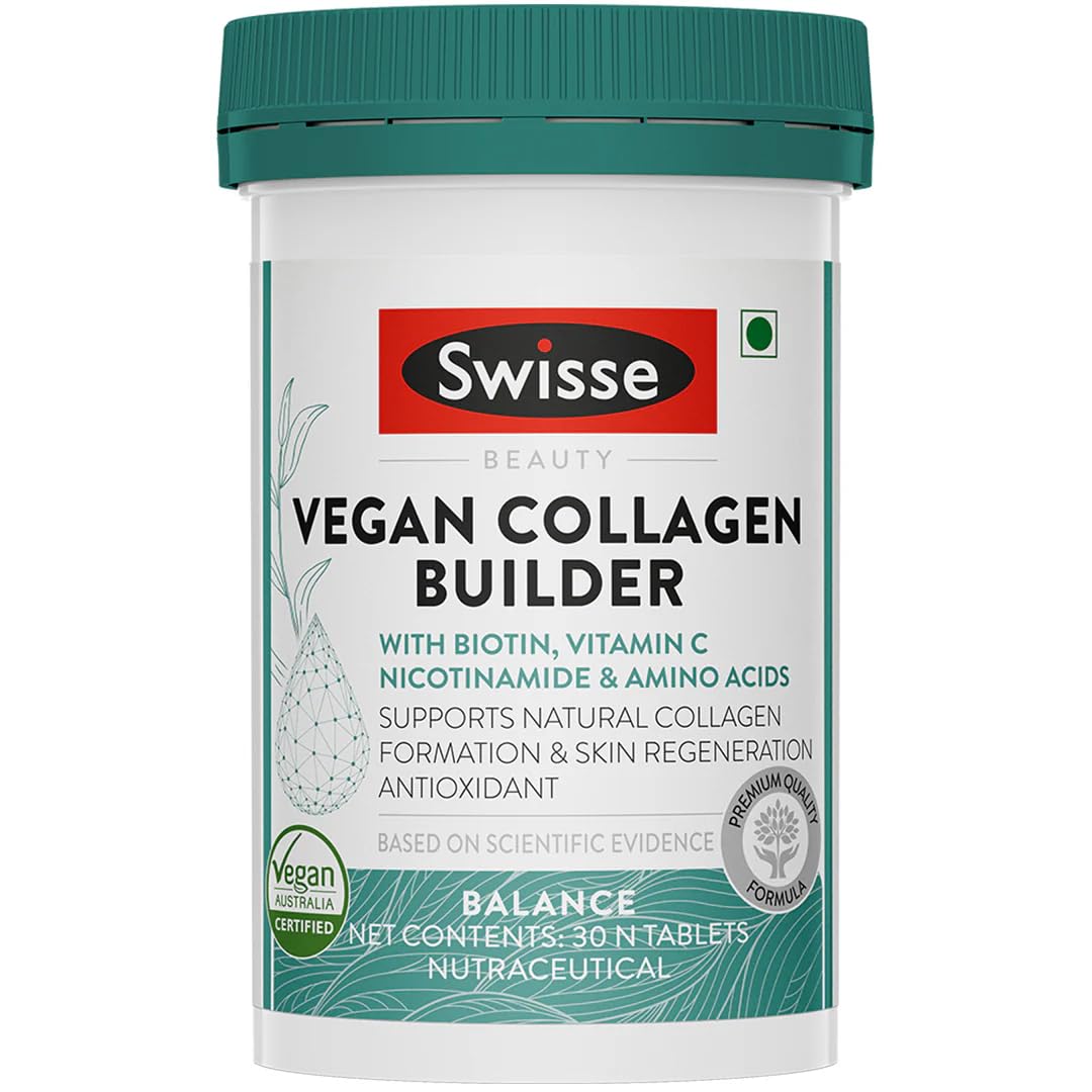 Sponsored Ad - Swisse Vegan Collagen Builder with Biotin & Vitamin C, Supports Natural Collagen Formation & Skin Regeneration (Vegan Certified) - 30 Tablets (For Both Men & Women) Australia’s No.1 Beauty Nutrition Brand