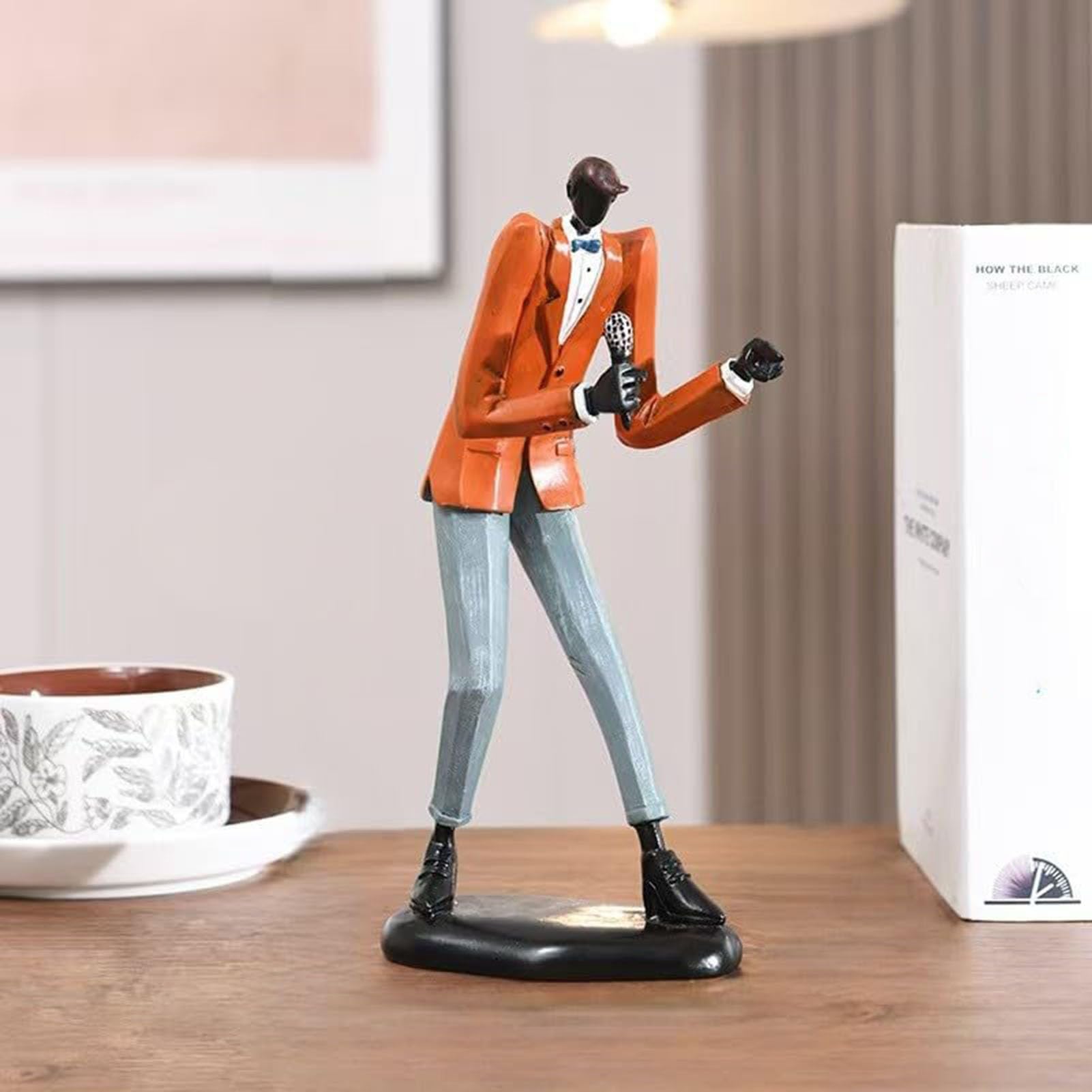 Kreatywna figurka muzyka zespołu jazzowego 3D, żywica, kolorowa dekoracja z motywem muzycznym, 5 stylów do wyboru (#d)