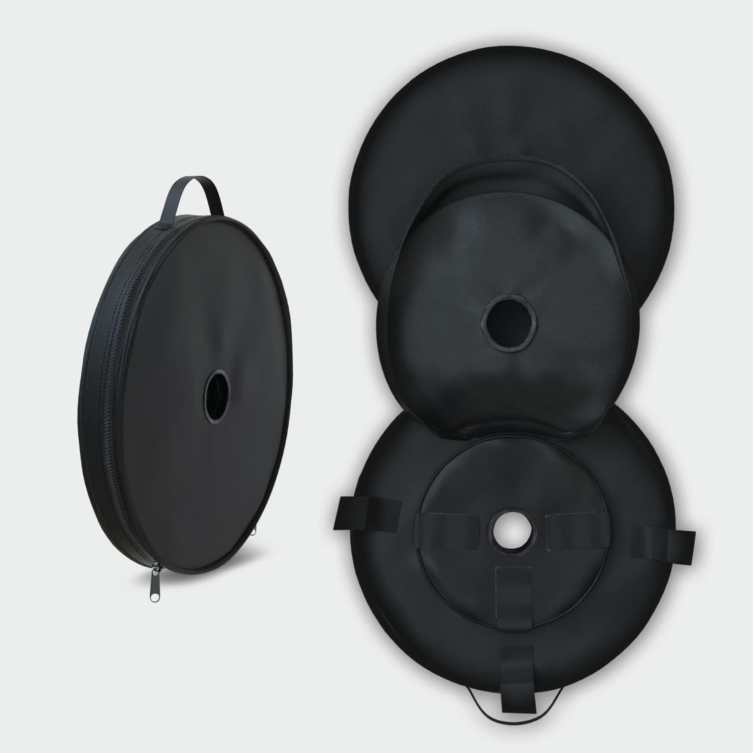 Olympic Weight Plate Cover - Made For 45lbs Diameter But Also Fits 25lbs, 35lbs Weights - Protects Cast Iron Weights From Damage & Rust - Heavy Duty Oxford Material Waterproof Gym Weight Cover