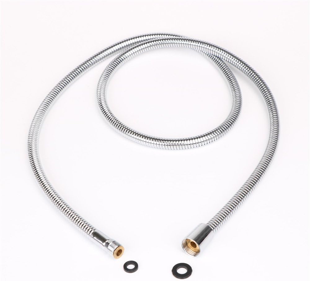 Weirun Kitchen Pull Down Sink Faucet Bathroom Pull Out Tap Spray Head Hose Replacement Part Faucet Sprayer Hose Stainless Steel Chrome