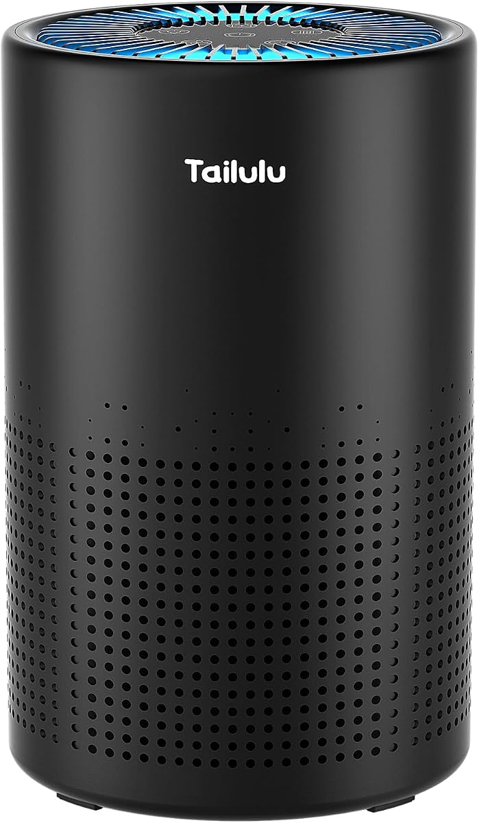 Air Purifiers for Bedroom Home, Tailulu H14 True HEPA Air Purifier Filter, Quiet Air Cleaner With 12dB Sleep Mode Night Light Speed Control Timer, Portable Small Air Purifier For Allergies Pets, AP052