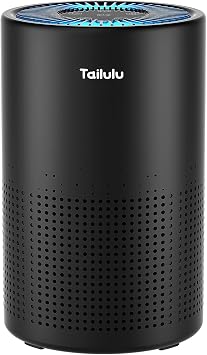 Air Purifiers for Bedroom Home, Tailulu H14 True HEPA Air Purifier Filter, Quiet Air Cleaner With 12dB Sleep Mode Night Light Speed Control Timer, Portable Small Air Purifier For Allergies Pets, AP052