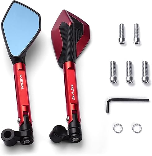 Espejo retrovisor de motocicleta, espejo retrovisor de aluminio CNC, espejo lateral antirreflejos azul para Kawasaki para Versys 650 para Versys