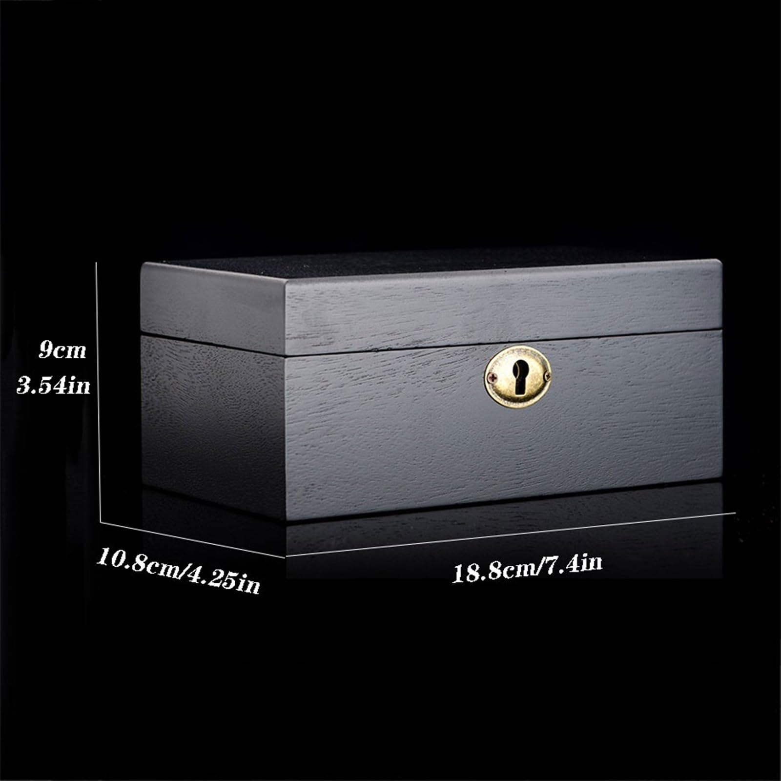 Caja de almacenamiento de relojes Caja de almacenamiento for relojes negra, caja for presentación joyas, 3 cajas for con cerradura (sin incluir relojes)