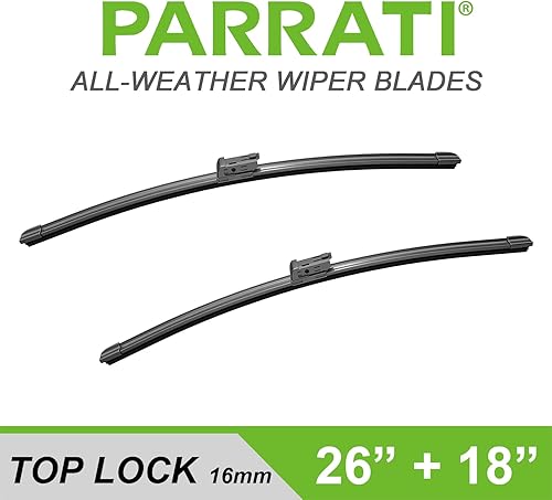 Miniatura 2 de PARRATI - Limpiaparabrisas de repuesto de alta calidad y desempeño de 26 y 18 pulgadas, para todas las estaciones, para Audi A3 A3 Quattro RS3 S3