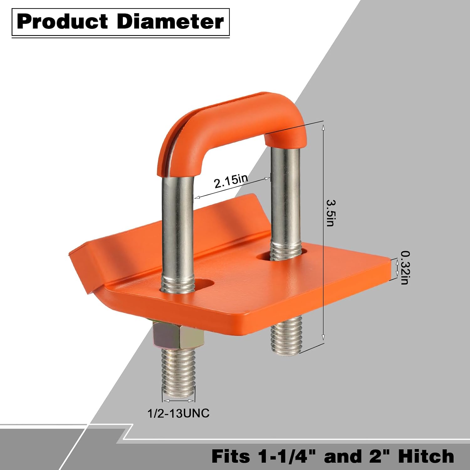TOPSHINE Trailer Hitch Tightener Anti-Rattle Stabilizer for 1.25&2" Hitches