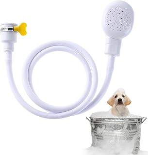 Alcachofa de ducha con grifo individual para bañera, alcachofa de ducha para perros y mascotas, ducha portátil con abrazaderas, 1,3 m