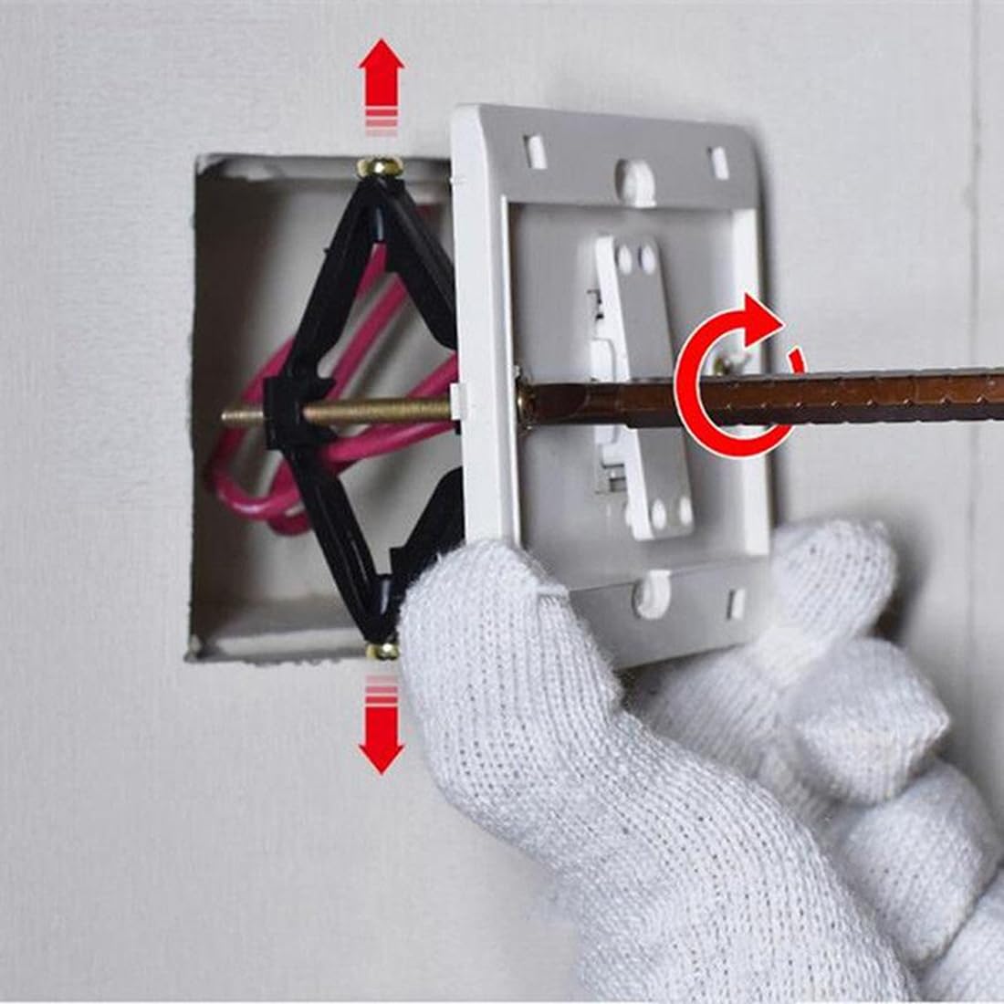 20 Pezzi Interruttore Cassette Riparatore Asta Di Supporto Supporti Con Vite Per Riparazione Di Cassette Per Interruttori A Parete Kit Riparazione Cassetta Elettrica Ganci Rotti Supporto