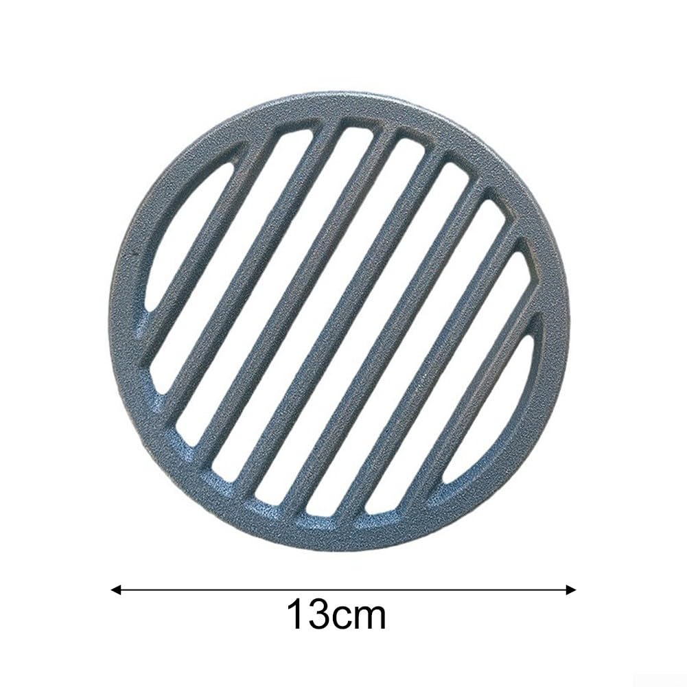 Runde Gusseisen-Kaminrostplatte, Grillrost, Ofengitter, Ersatz-Feuerrost, Kohlerost, Kaminholzhalter für Holzofen und Herd (13 cm)
