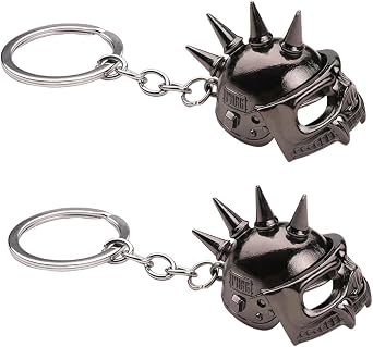 2 Pack Set Game Helmet Skull Keychain for Women Men,Punk Skeleton Pendant Charms Set Keychains Accessories Gifts For Car Key Ring,Backpacks,Hand Bag