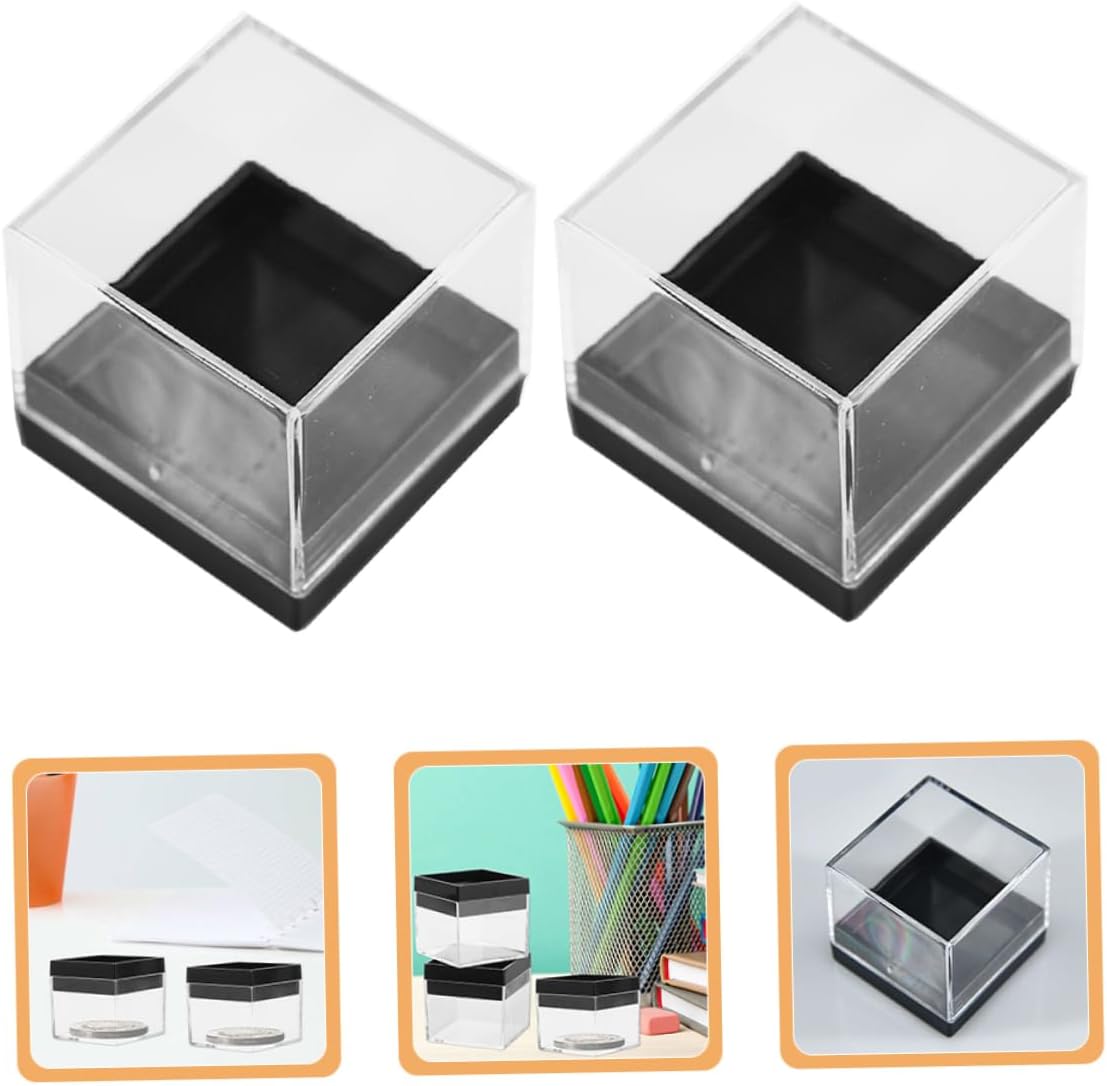 VALICLUD 12pcs Transparent Plastic Storage Box for Mineral Specimens Display Case for Rock Collection and Jewelry Organization Protective and Visible Design for Home Countertop Use