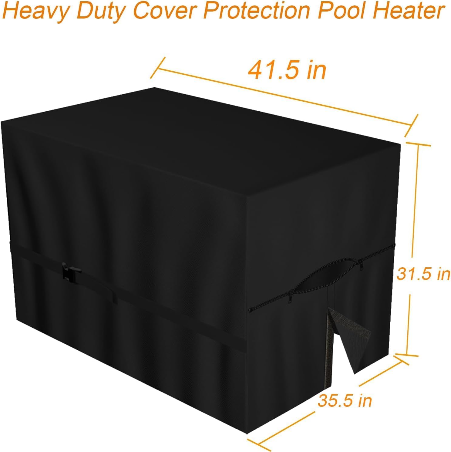 Pool Heater Cover,Pool Heat Pump Cover for Hayward,Pool Pump Equipment Cover for Winter,Heavy Duty 600D Oxford Outside Units Pool Heat Pump Cover