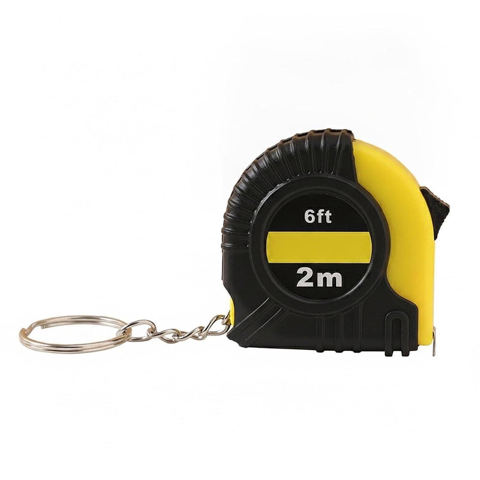 Cinta métrica compacta graduada, Mini Llavero medidor con Cierre Deslizante y Doble Escala.