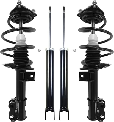 Miniatura 112 de Detroit Axle - Amortiguadores 4WD para Toyota Tacoma 2005-2015 completo 2 puntales delanteros con resorte helicoidal 2 amortiguadores traseros 2006