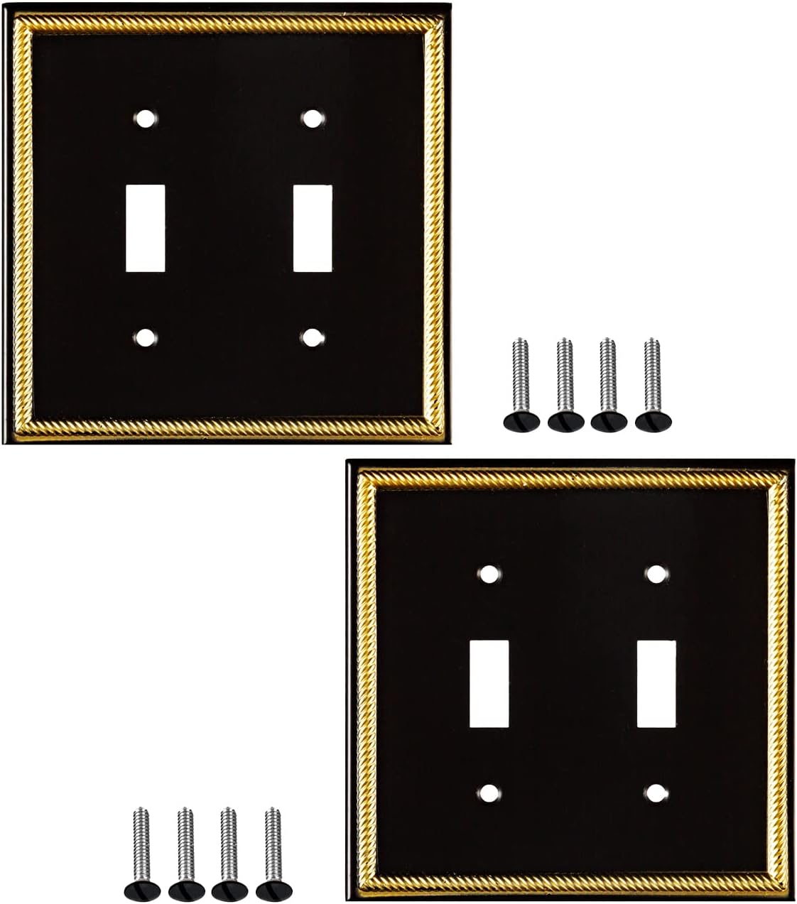 Pack of 2 Wall Plate Outlet Switch Covers by SleekLighting Decorative