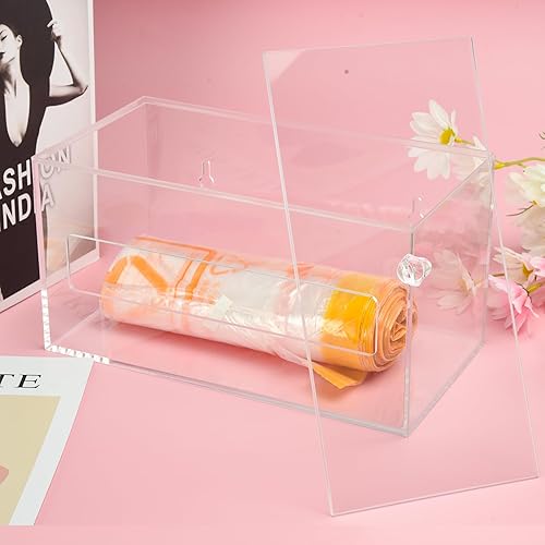 Miniatura 6 de Dispensador organizador de bolsas de basura, dispensador de soporte para bolsas de basura, dispensador de rollo de bolsas de basura para montaje en