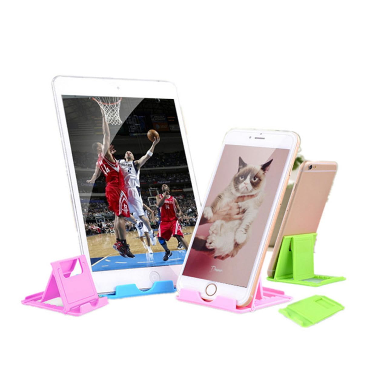SHINEOFI Adjustable Phone Stand Mobile Phone Holder Abs Material for Cellphone Tablet Random Color