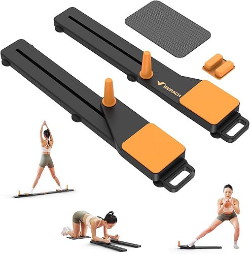 MERACH Pilates Board, Multifunctional Abdominal Plate, Detachable Ab Trainer Machine with Anti-Slip Design, Portable Pilates Reformer for Core