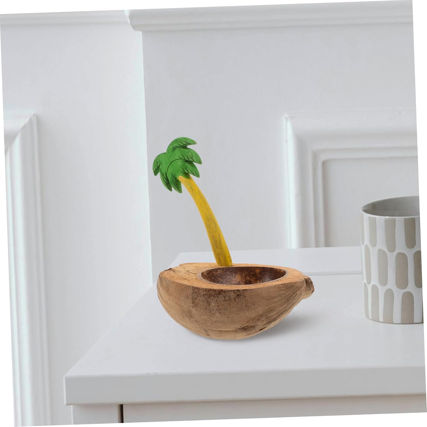 Zerodeko Coconut Shell Candle Holder for Weddings and Parties Decorative Bowl Stand for Candlelight Dinners Portable Design for Home and Event Decor