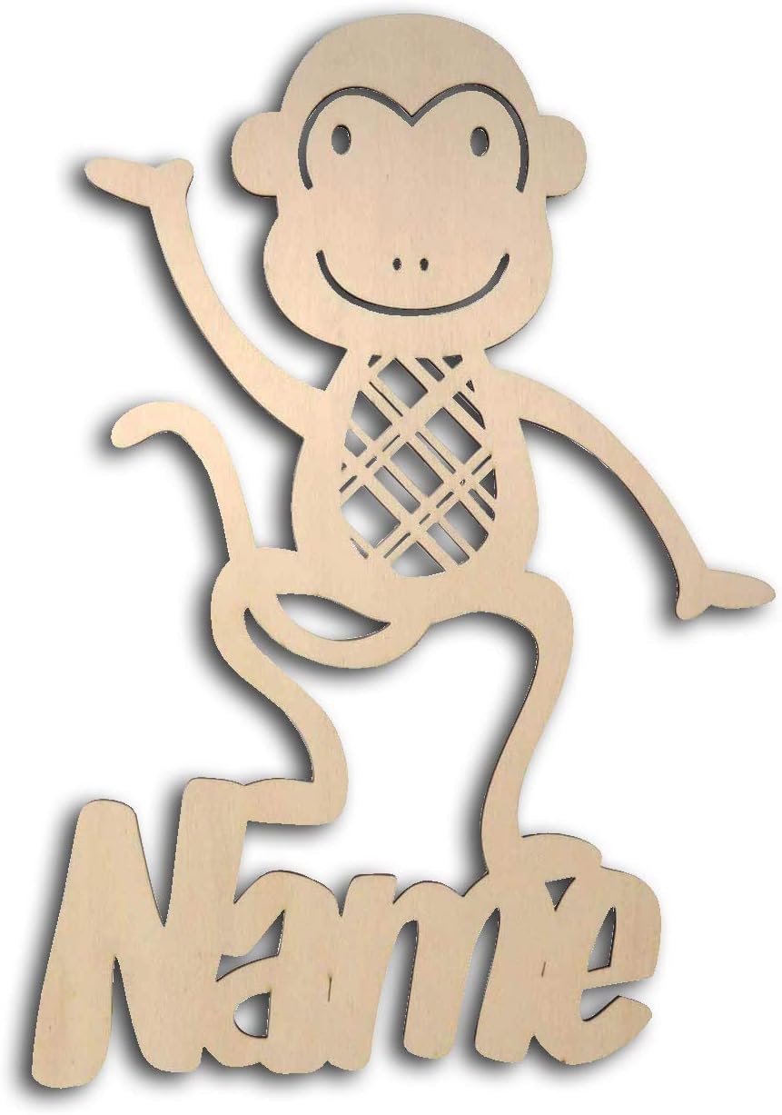 Monkey Gift for Men Women Babys Kids I Unique Decor Lamp LED Night Light Personalized with Name