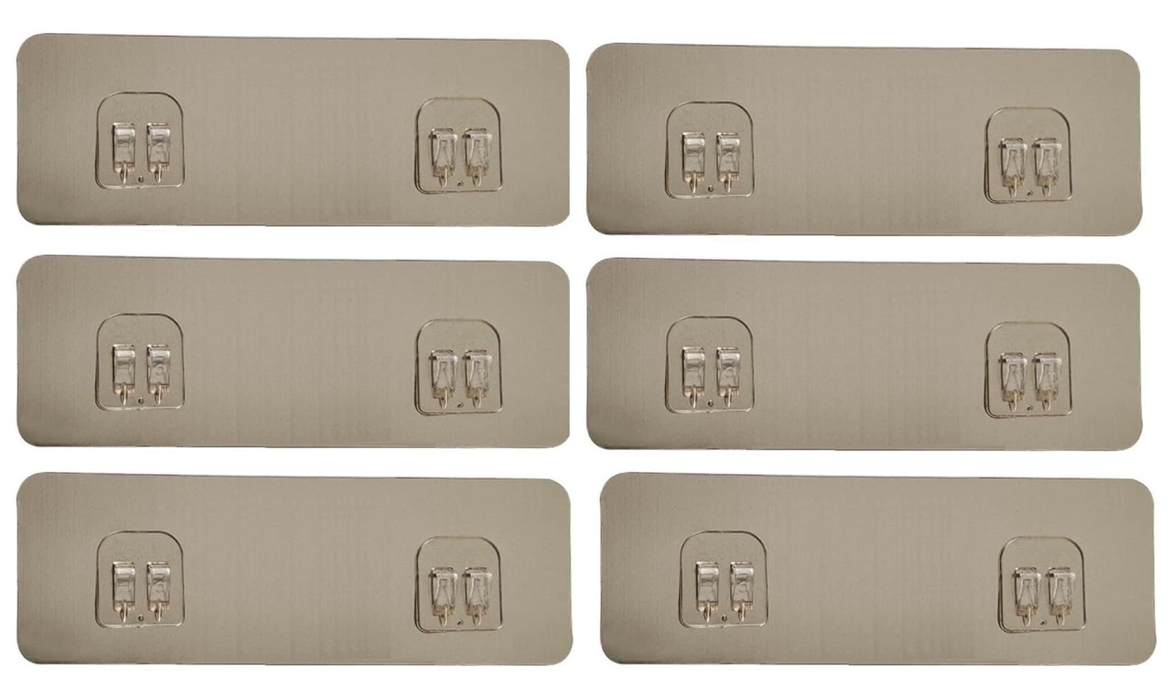 VIHAX Strong Self Adhesive Magic Sticker Bathroom and Kitchen Hanging Racks Magic Sticker, Tissue and Towel Rack Hanging Adhesive Sticker - Only Sticker (Double Hook (20 x 7.5 cm), 6) (B0D1YGH35D) Amazon Price History, Amazon Price Tracker