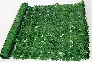 リーフラティス 人工グリーン 目隠しフェンス グリーンカーテン 屋内屋外兼用 幅 0.5m~2m× 長さ 1m~20m カスタマイズ可 UV カット 耐久設計 ベランダ/庭/リビング/店舗装飾 壁面緑化 簡単 DIY プライバシー保護 フェイクプランツ (ツタの色刷り, 1*10m)