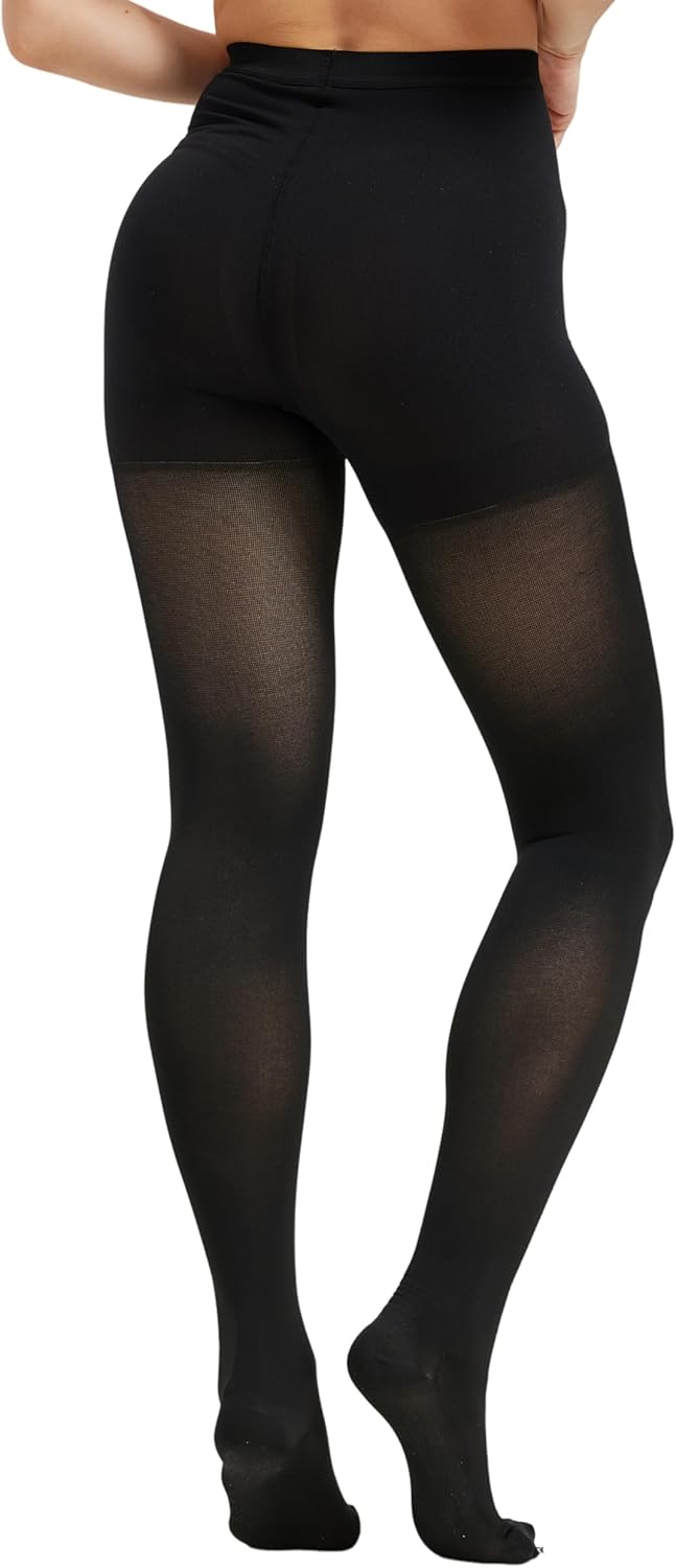 KEKING Medical Compression Pantyhose for Women & Men, Comfort 20-30 mmHg Graduated Compression Support Stockings, Closed Toe Compression Tights for Varicose Veins, Edema, Flight, Black 3XL - Image 5