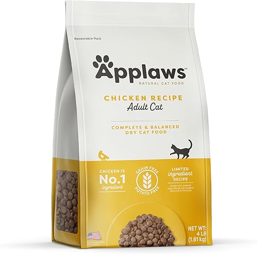 Applaws Alimento seco completo para gatos, sin granos, alimento de ingredientes limitados para gatos, vitaminas y minerales añadidos para una dieta
