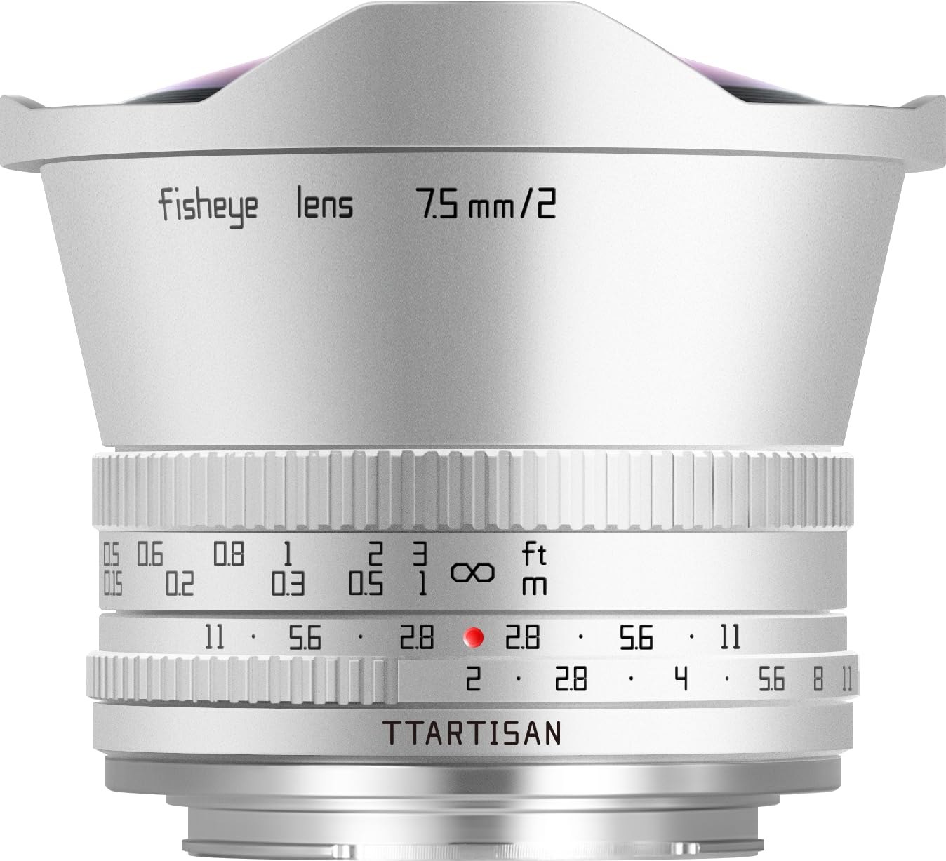 TTARTISAN APS-C 7.5mm F2 Fisheye Obiettivo, 180° ultra ampio, ampia apertura F2 con anello di apertura, compatibile con fotocamere Sony E-mount A5000, A5100, A6000, A6100, A6300, A6400, A6500