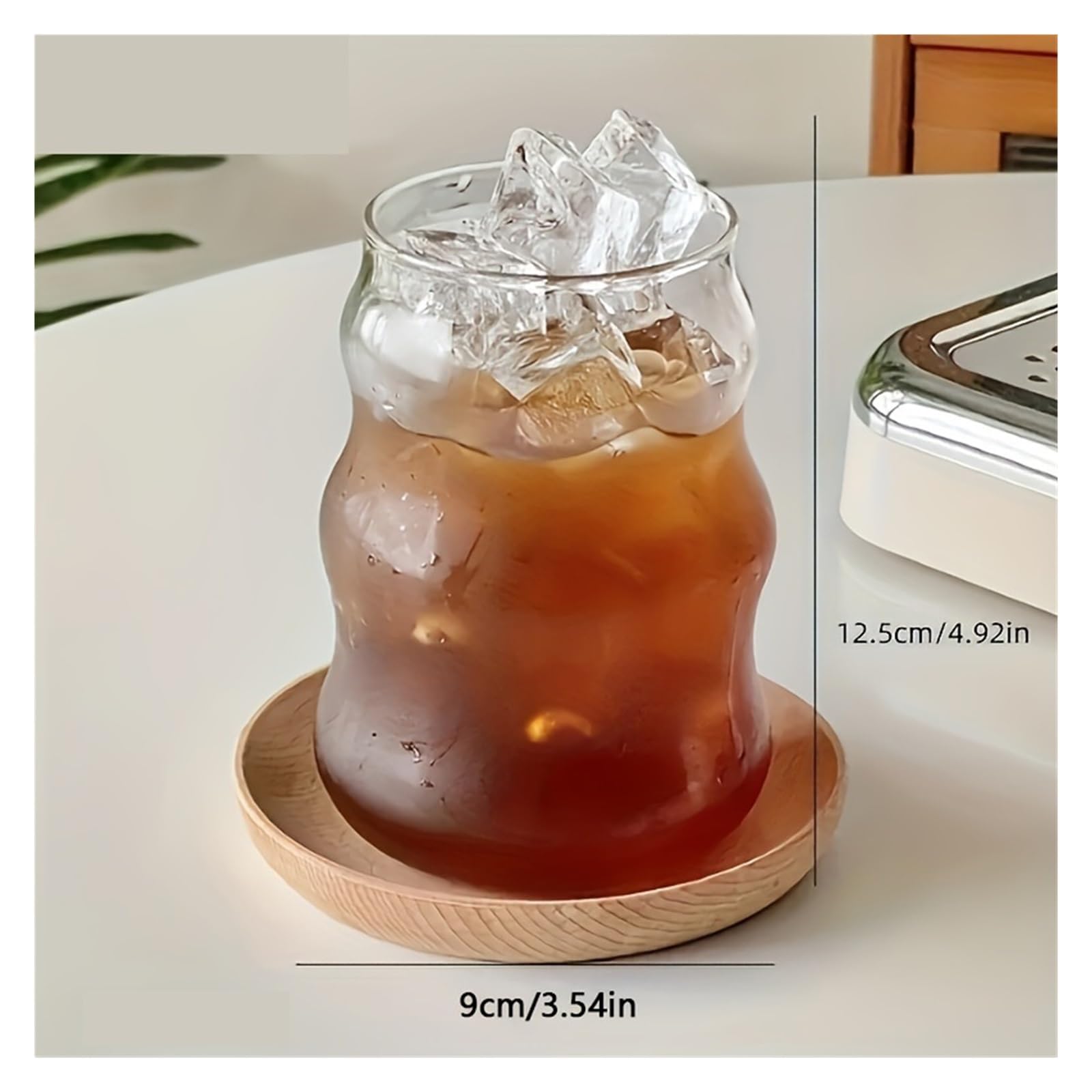 Zestaw 4 lub 6 szklanych filiżanek żaroodpornych, przezroczystych szklanek do herbaty, soku, mleka, kawy, szklanek do wody do domu (6 szt.)