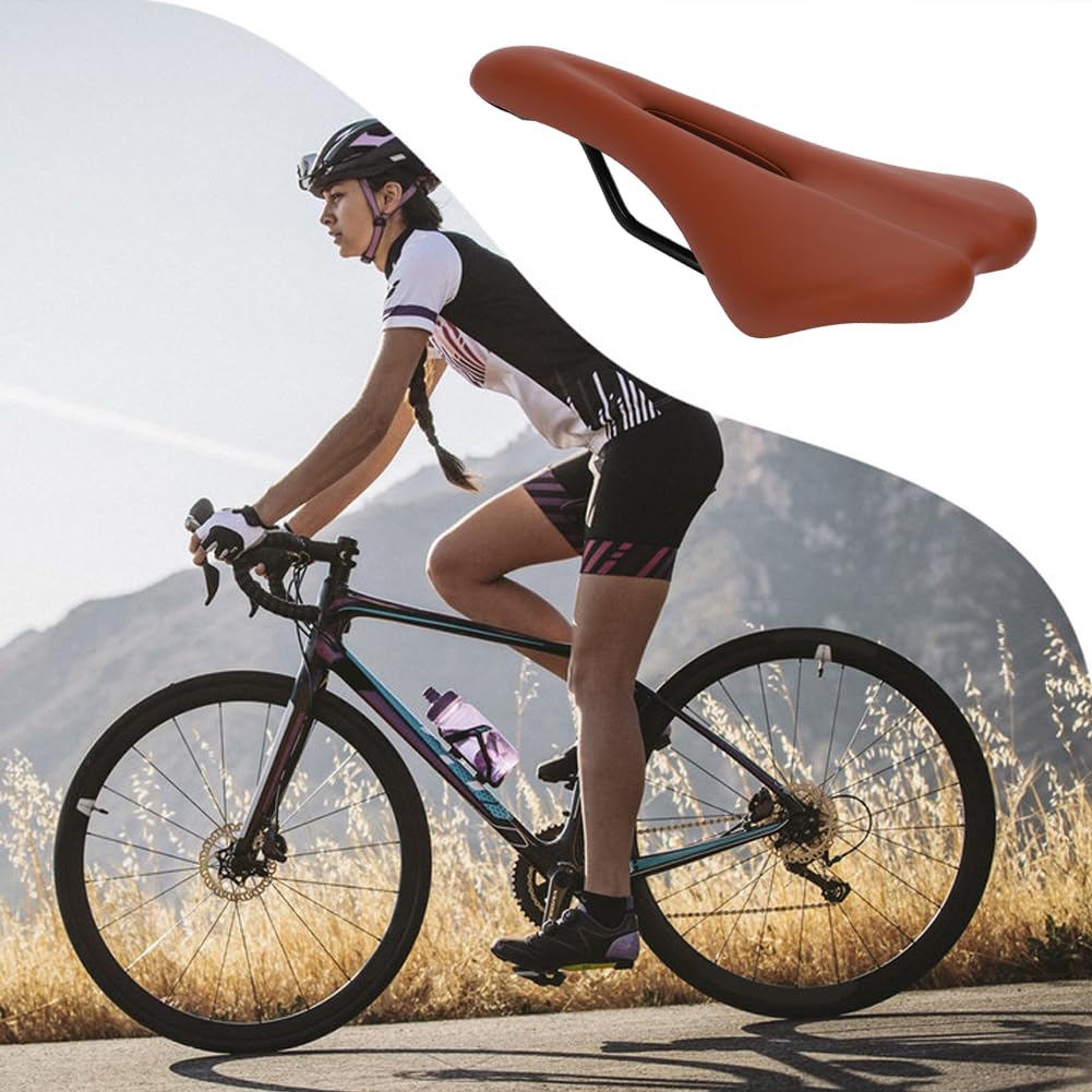 Housse de coussin de rechange universelle et étanche pour selle de vélo VTT de route - Accessoire de cyclisme spécialisé pour tous les vélos - Pour homme et femme (marron)