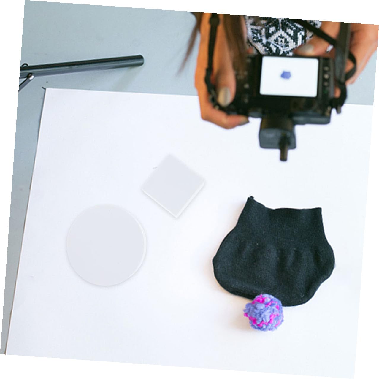 Ipetboom 8 Pezzi Oggetti di Scena per Servizi Fotografici Cubo di Schiuma Bianco, Accessori Decorativi per Fotografia di Prodotti Cosmetici e Gioielli, Supporti Leggeri per Studio