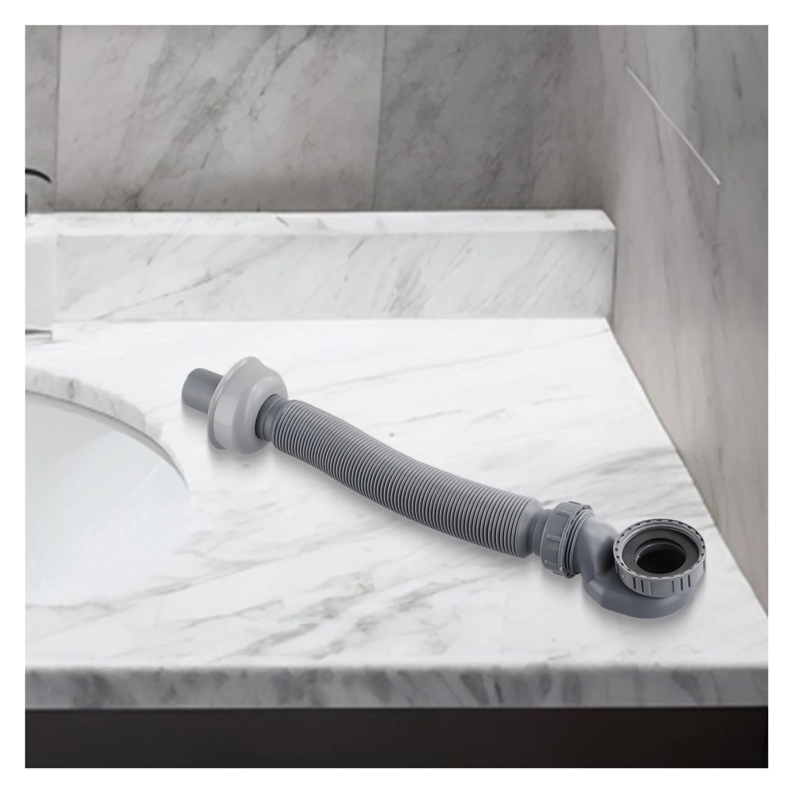 1 stück Niedrigen Profil Falle Flexible Badewanne Dusche Abflussrohr Grau ABS Flache Wanne Effiziente Entwässerung Badezimmer Leuchte