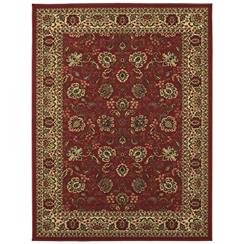 Ottomanson Ottohome Oriental Design Oth2130 Merge Collection, 5' X 6'6", Red-Legacy #TOP7