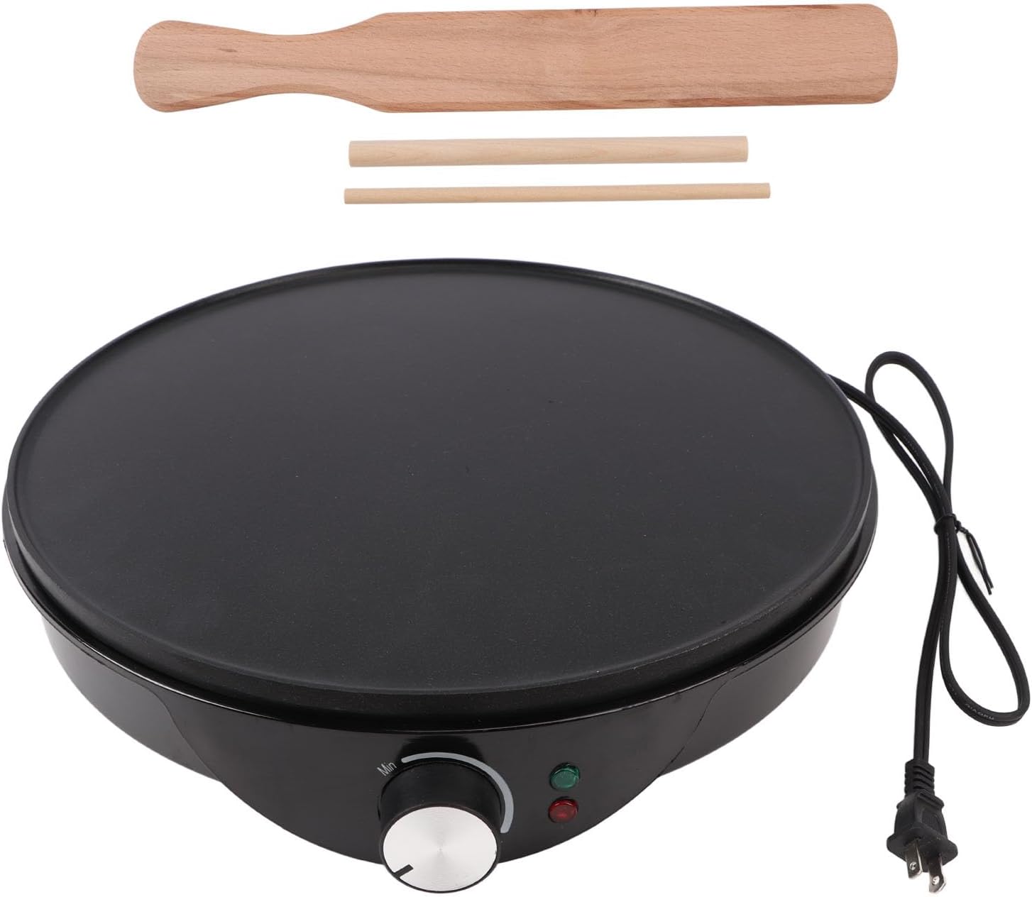 Electric Griddle Crepe Maker, Non Stick Griddle Crepe Maker with Batter Spreader for Snack Bar