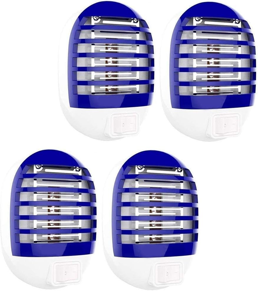 Maxtry 4 Pack Plug in Bug Zapper Electronic Insect Killer, Lure Lamp Mosquito Gnat Trap for Indoor and Outdoor
