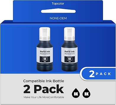 Compatible for EPT542 Ink Refill Bottle Black ET-5850 ET-5150 ET-5170 ET-16650 Replacement for ET-5850 ET-5150 ET-5170 ET-5800 ET-5880 ET-16650 ET-16600 ET-5180