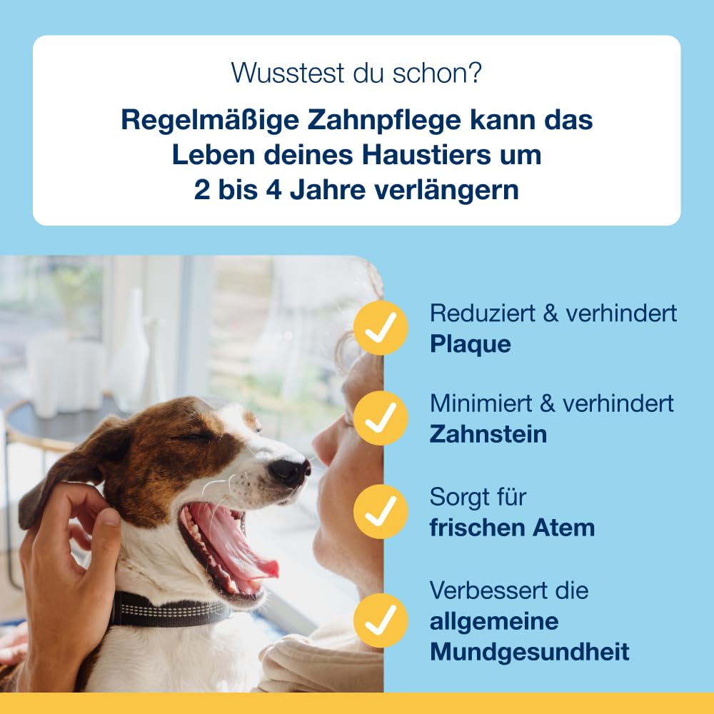 ProDen PlaqueOff Kauknochen für Zahnpflege Hund, 2 x 13 Knochen Huhn & Kürbis, Doppelpack Dental Sticks für mittelgroße & große Hunde, Zahnreinigung Hund bei Zahnbelag & Maulgeruch