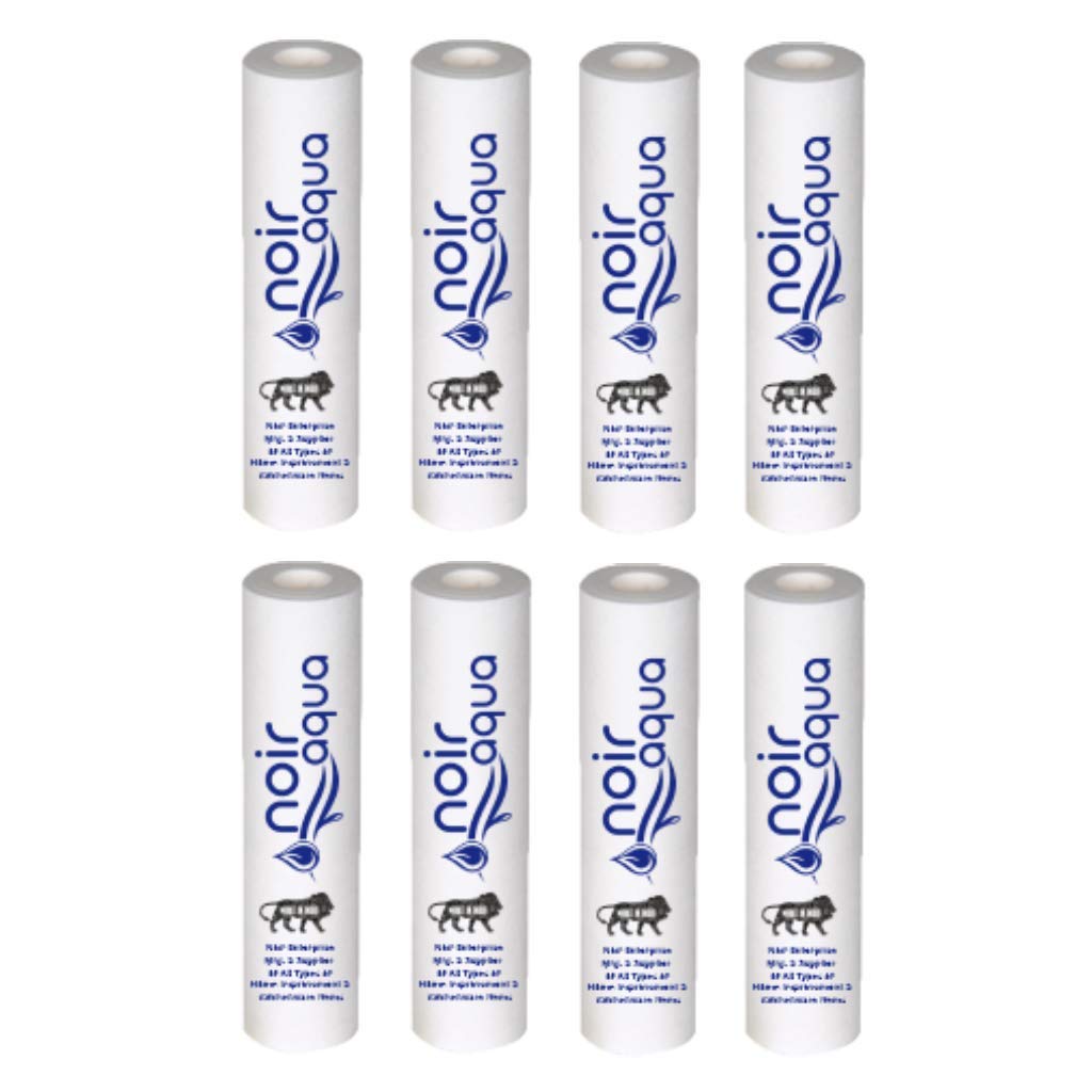 Noir Aqua - PP Spun Filter/Cartridge for All Types of RO Water purifiers (10 Inch, 5 Micron) Pack of 8 | RO Spun Filter Cartridge Sponge Replacement Water Filter Candle (B08KZPSML4) Amazon Price History, Amazon Price Tracker