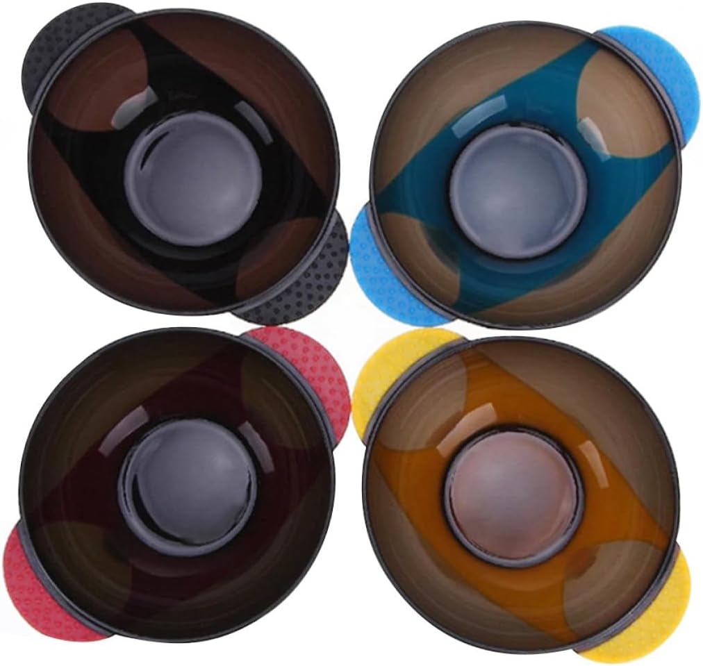 Hair Dye Bowls ，Hair Mixing Bowl and Agitators Set, 2pcs Suction Cup Coloring with Black Stirring Brushes