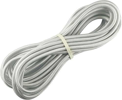 Cordón de choque elástico de 14 pulgadas x 50 pies, correa de remolque de color blanco y grado marino