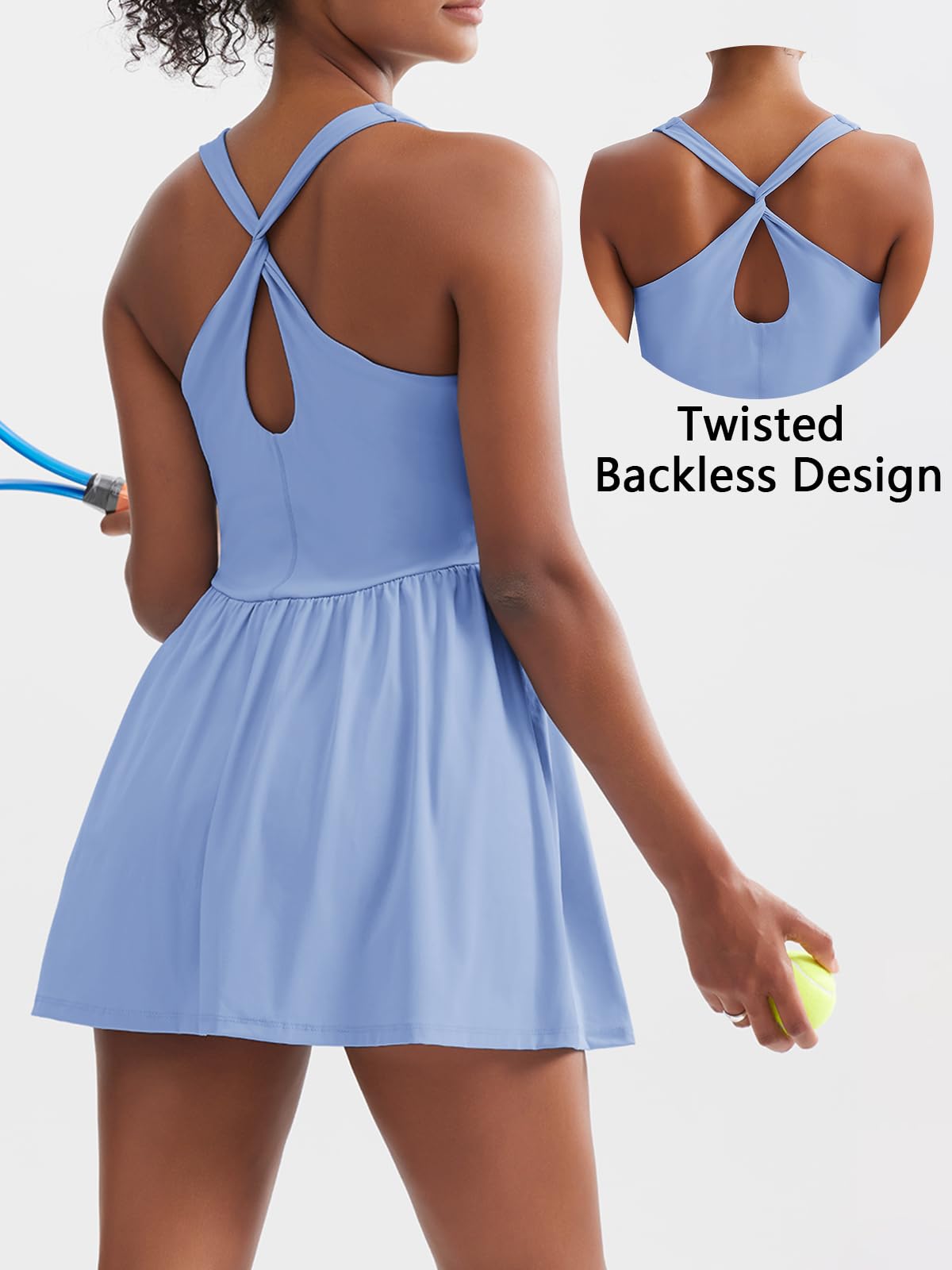 Sexyasasii Abito estivo da donna, con spalline sottili, stile bohémien, floreale, con volant e punto smock in vita, corto, skater