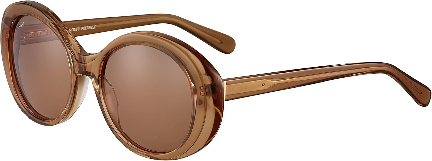 Serengeti - Bacall, Shiny Crystal Sand Beige, Mineral Polarized Drivers Cat 2 to 3, Small, Sunglasses, Feminine, Adult