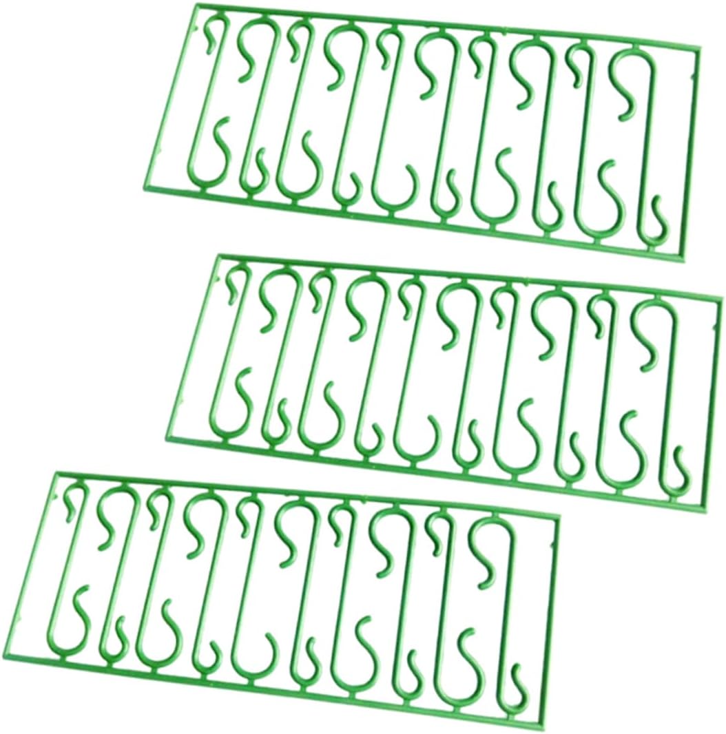 CHILDWEET 200pcs Christmas Stocking Hooks Flexible Plastic Ornament Hangers for Tree Decor Party Decorations