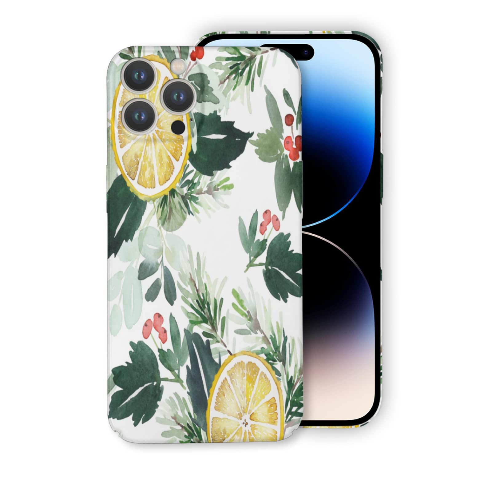 Amazon.co.jp: SEEKJOYS 電話ケース レモン カラフルな絵画デザイン