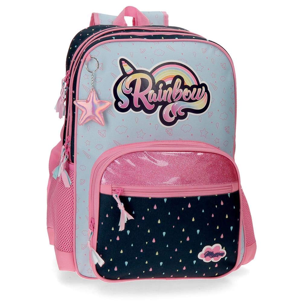 MOVOMRainbow Double compartment Backpack Adaptable to trolley Multicoloured 32x46x17 cms Polyester 24.48L