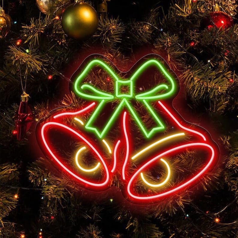 Amazon.com : Merry Christmas Bell Neon Sign 17.7 *16.1 Inches For